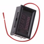 Digital Voltmeter with red LEDs and indicator, 12 V, black case, 3-digit and 2-wire